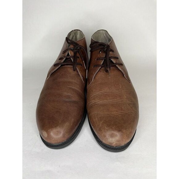 Rhea Chukka Brown Leather Lace Up Casual Desert Ankle Boots Men Sz 10.5M US/44EU main image 4
